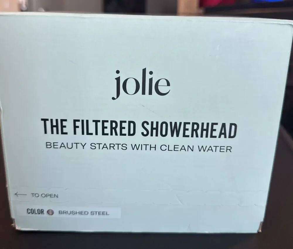 THE JOLIE FILTERED SHOWERHEAD System Brushed Steel NEW, Sealed
